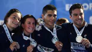 Euro de natation: la France médaillée d'argent du 4x200 m mixte 