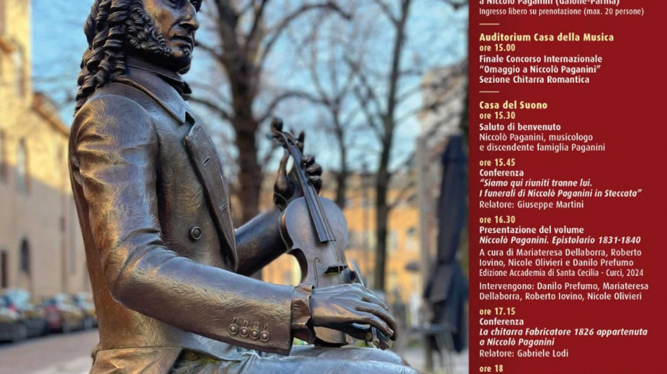 A Parma il 'Paganini Day per celebrare Niccolò Paganini