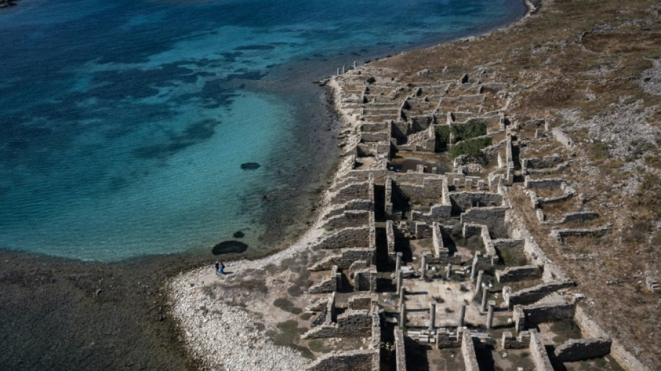 Ancient Greek sanctuary slowly sinks into the Aegean Sea