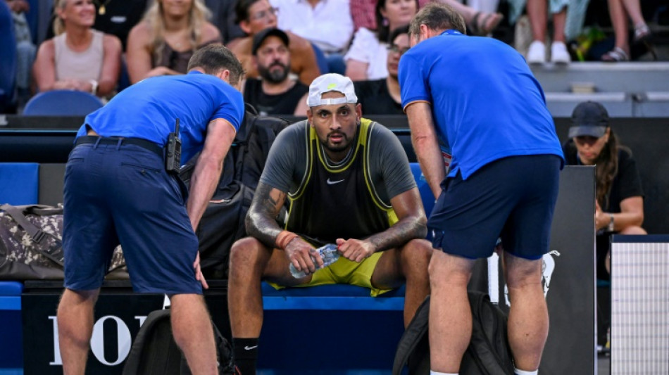 Sore, swearing Kyrgios out at first hurdle on Australian Open return