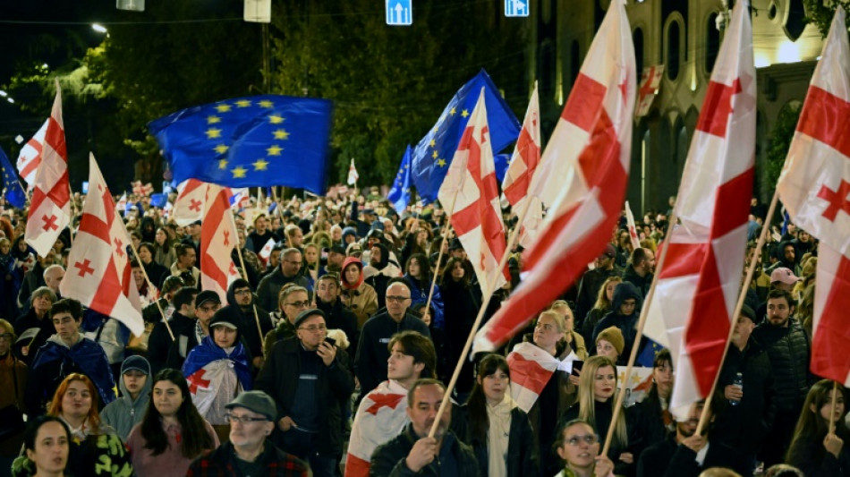 Zehntausende Menschen bei pro-europäischer Demonstration in Georgien