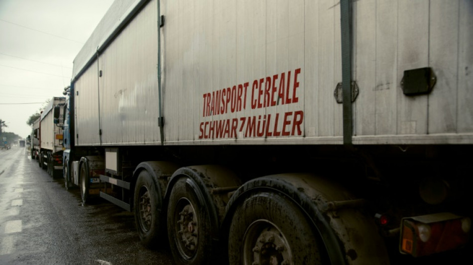 Ukraine : près des ports du Danube, la longue attente des camions chargés de céréales