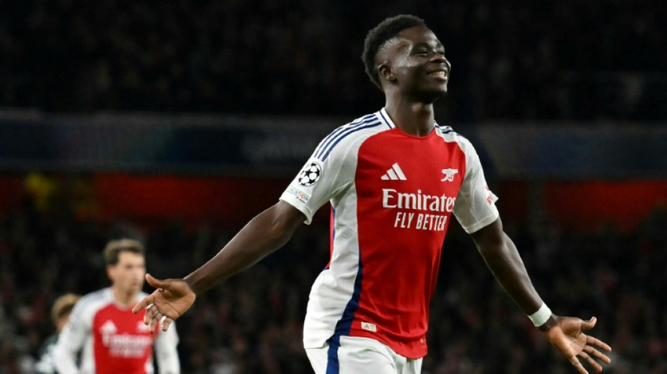 Saka brace sinks Monaco as Arsenal eye Champions League last 16