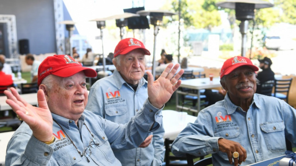 Members of the 'Never Miss A Super Bowl Club' gather for No. 56