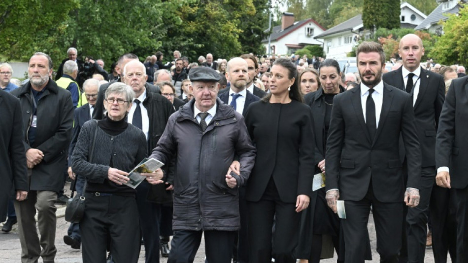 Beckham among hundreds of mourners at ex-England manager Eriksson's funeral