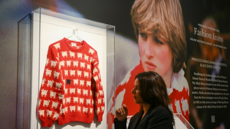 Plus d'un million de dollars aux enchères pour le pull aux moutons de la princesse Diana