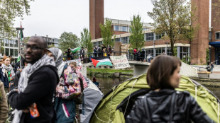 Movilización propalestina en un campus universitario de Ámsterdam